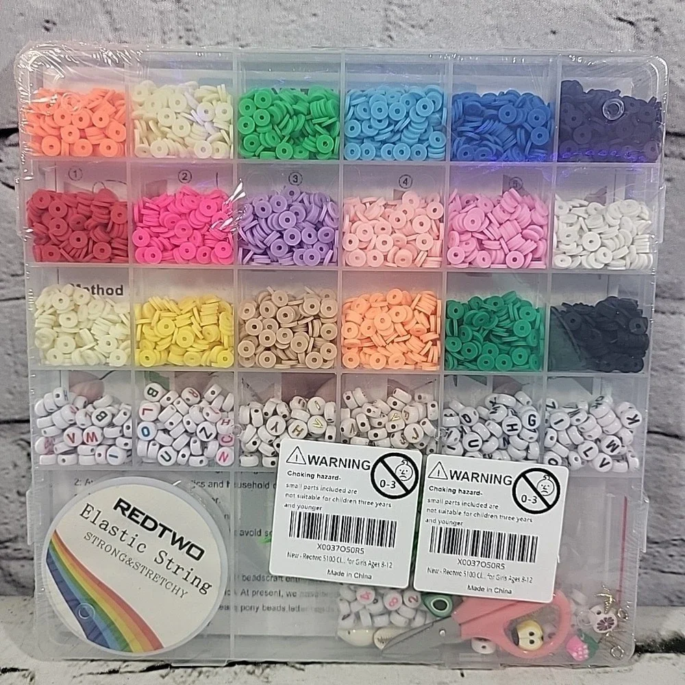 Clay Beads Bracelet Jewelry Making Kits Lot‎ Of 2 Hobby Crafts New Sealed